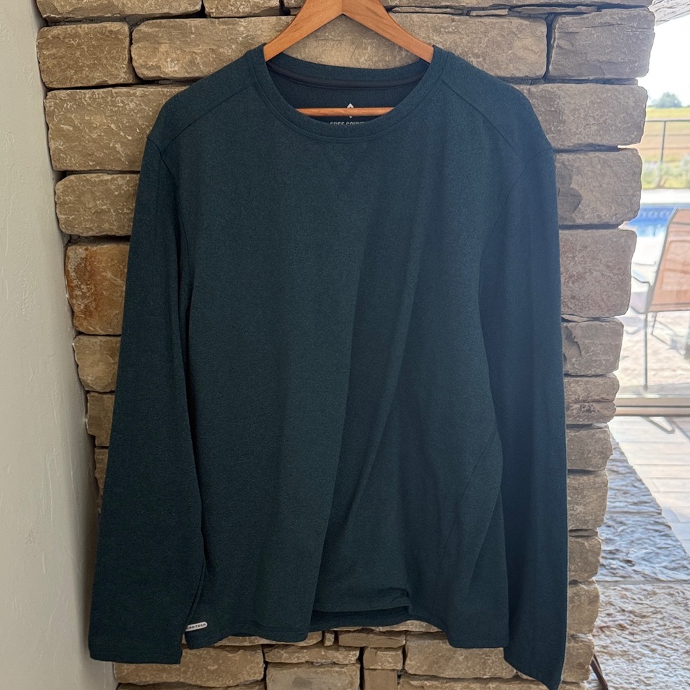 Free Country Men's Forest Green Long Sleeve Tee